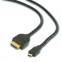 Кабель HDMI-microHDMI Cablexpert CC-HDMID-10, 3.0м, v1.3, 19M/19M, черный,позол. разъемы,экран, пакет 2