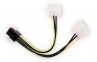 Разветвитель питания Cablexpert CC-PSU-6, 2xMolex->PCI-Express 6pin,для подключения в/к PCI-E(6pin) к б/п ATX 0