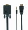 Кабель Cablexpert HDMI-VGA A-HDMI-VGA-03-6, 19M/15M + 3.5Jack, 1.8м, черный 0