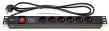 Блок розеток 5bites PDU619A-06 6S/AL/SWITCH/1U/19