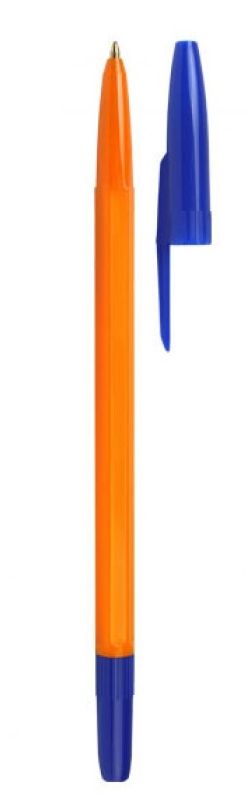 Ручка СТАММ 333, синий стержень, на масляной основе, корпус ORANGE