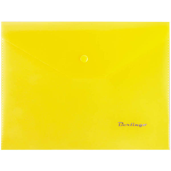 Папка-конверт B5 на кнопке, 240х190 мм, желтая (КнК-B5-A)