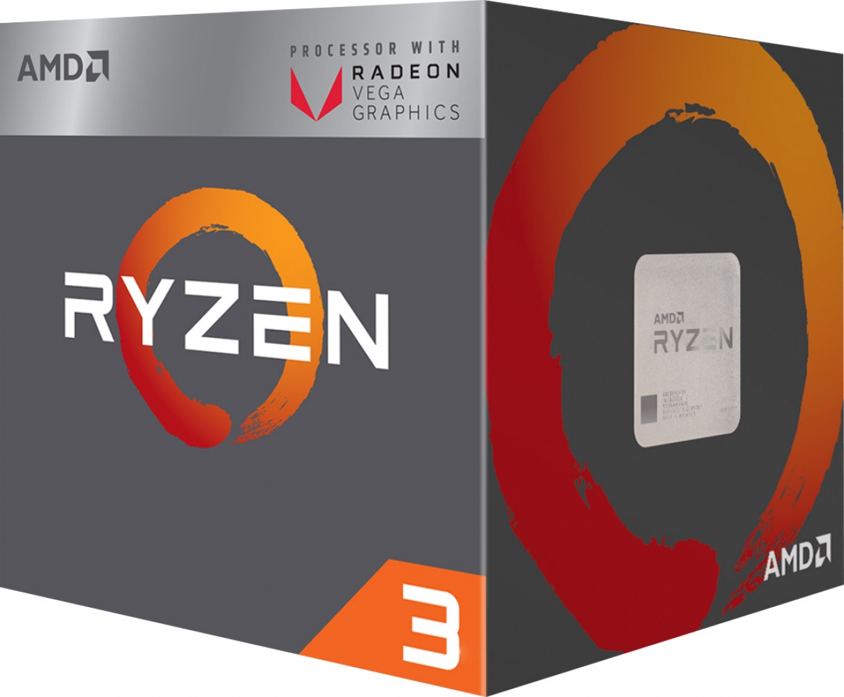 Процессор  AMD CPU Desktop Ryzen 3 4C/4T 2200G(3.7GHz 6MB 65W AM4) box RX Vega Graphics with Wraith Stealth cooler YD2200C5FBBOX
