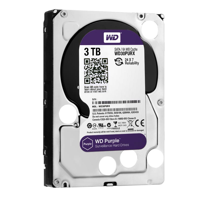 Жесткий диск HDD 3Tb WD Purple 3TB (WD30PURZ)