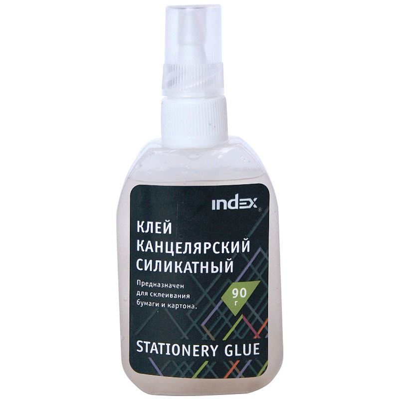 Клей силикатный 90г с дозатором INDEX ISG90