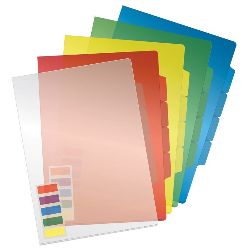 Папка-уголок A4, OfficeSpace, 3 отд., 150 мкм., ассорти (арт.363209)