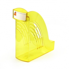 Лоток для бумаг 1 секция, вертикальный, "95" (прозрачный, желтый)