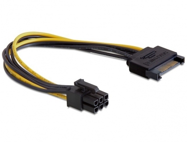 Разветвитель питания Cablexpert CC-PSU-SATA, SATA->PCI-Express 6pin,для подключения в/к PCI-E(6pin) к б/п ATX