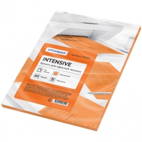 Бумага цветная A4 80г/м 50л. OfficeSpace, интенсив оранжевый (245184)