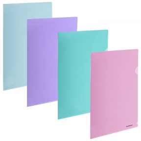 Папка-уголок A4 ErichKrause "Diagonal Pastel" непрозрачная, ассорти арт. 50170