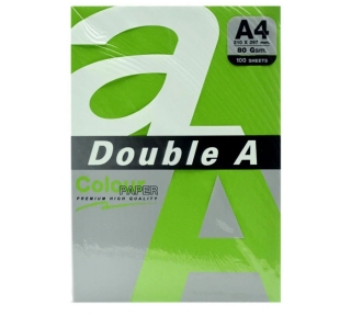 Бумага цветная A4 80г/м 500л. "DOUBLE A" ярко-зеленый (Parrot)