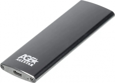 Бокс внешний для HDD/SSD AgeStar 3UBNF2C M.2 USB 3.0 алюминий, черный