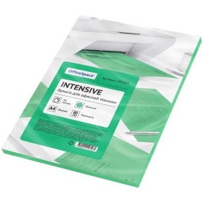 Бумага цветная A4 80г/м 50л. OfficeSpace, интенсив зеленый (245183