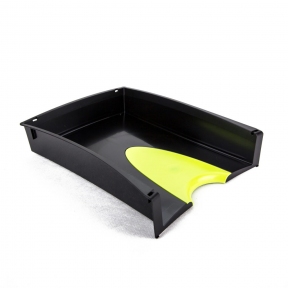 Лоток для бумаг 1 секция, горизонтальный, "Премиум" (черный)