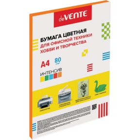 Бумага цветная A4 80г/м 50л. deVENTE, интенсив оранжевый, арт. 2072247