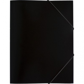 Папка на резинках A4 пластик "эконом", черная