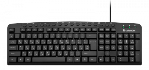 Клавиатура Defender  Focus HB-470 RU, чёрный, мультимедиа
