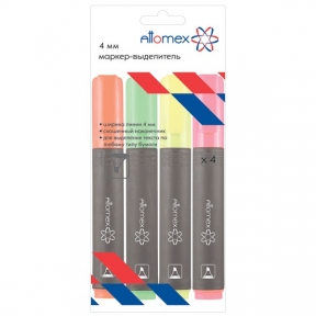 Маркеры-выделители Attomex(1-4 мм), набор 4шт., арт.5045304
