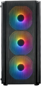 Корпус XASTRA A402M  4FRGB черный (A402M-4FC12F)