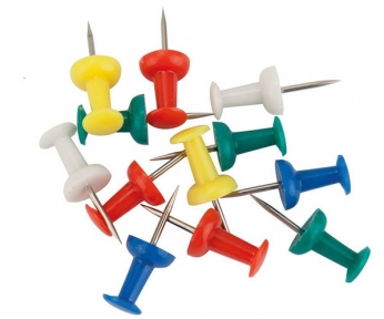 Кнопки-гвоздики Hua-Jie, цветные (100 шт)