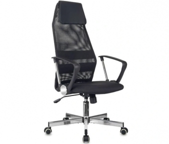 Кресло офисное Бюрократ KE-1 Axel Chrome черный (KE-1M/SL/NEO-B)