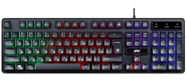 Клавиатура Defender Arx GK-196L, проводная, игровая