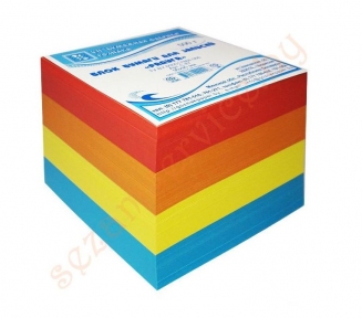 Блок для записей 90х90х90 мм. "Радуга", цветной (арт. с87)