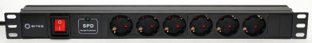 Блок розеток 5bites PDU619A-06 6S/AL/SWITCH/1U/19