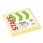 Блок для записей 76x76 мм. Staff, с клеевым краем, желтый, 100л. (арт.126496)