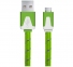Кабель Esperanza EB176PG BRAIDED MICRO USB 2.0 FLAT CABLE A-B M/M 1.0M Green, плетеный, плоский