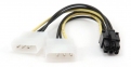 Разветвитель питания Cablexpert CC-PSU-6, 2xMolex->PCI-Express 6pin,для подключения в/к PCI-E(6pin) к б/п ATX