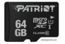Карта памяти microSDXC 64Gb Patriot LX PSF64GMDC10