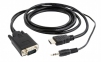 Кабель Cablexpert HDMI-VGA A-HDMI-VGA-03-6, 19M/15M + 3.5Jack, 1.8м, черный