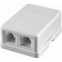 Розетка TWT настенная 2хRJ-12  белая TWT-SS2-1212-WH под болт
